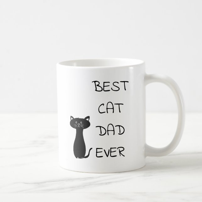 Mug Fête des pères Meilleur Chat Papa Jamais Cadeau (Droite)