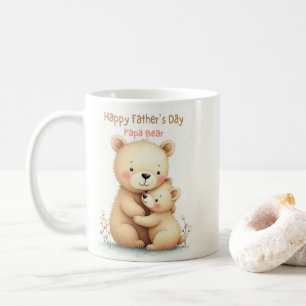 Mug Fête des pères mignonne avec ours doux Pastel Anim
