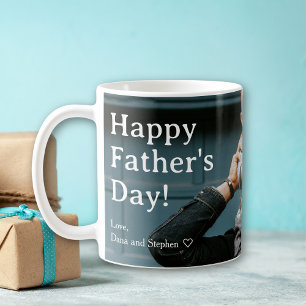 Mug Fête des Pères minimale Joyeux Papa Photo