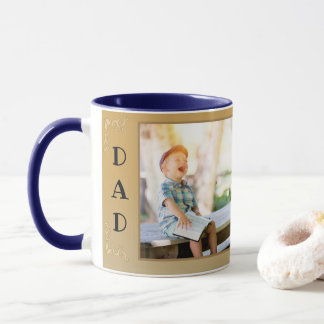 Mug Fête des pères Papa Ou Modèle photo De Texte Anniv