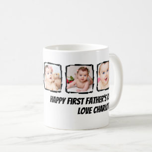 Mug Fête des pères personnalisée de la photo Scribble
