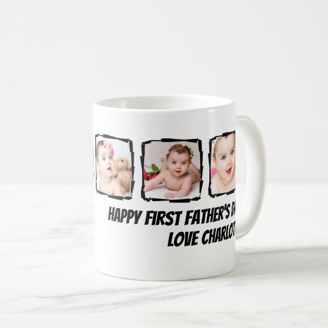 Mug Fête des pères personnalisée de la photo Scribble (Devant droit)