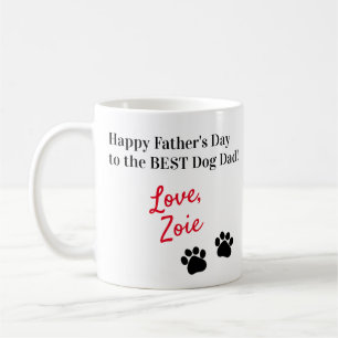 Mug Fête des pères personnalisée du chien