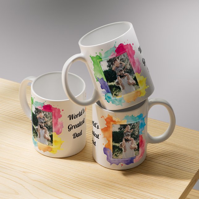 Mug Fête des pères photo couleur cool (Créateur téléchargé)
