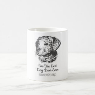 Mug Fête des pères photo de chien personnalisée