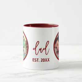 Mug Fête des Pères | Photo de papa moderne tendance
