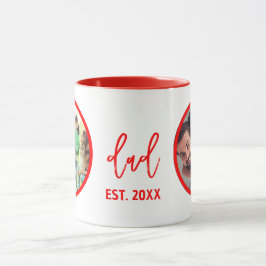 Mug Fête des Pères | Photo de papa moderne tendance