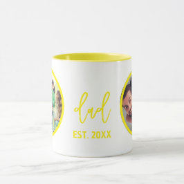 Mug Fête des Pères | Photo de papa moderne tendance