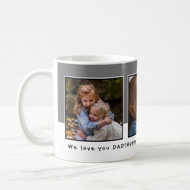 Mug Fête des pères photo personnalisée 3 (Gauche)