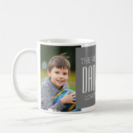 Mug Fête des pères photo personnalisée Gris de boue