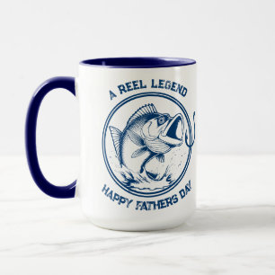 Mug Fête des pères Poisson-Basse-Basse-A Reel Légende