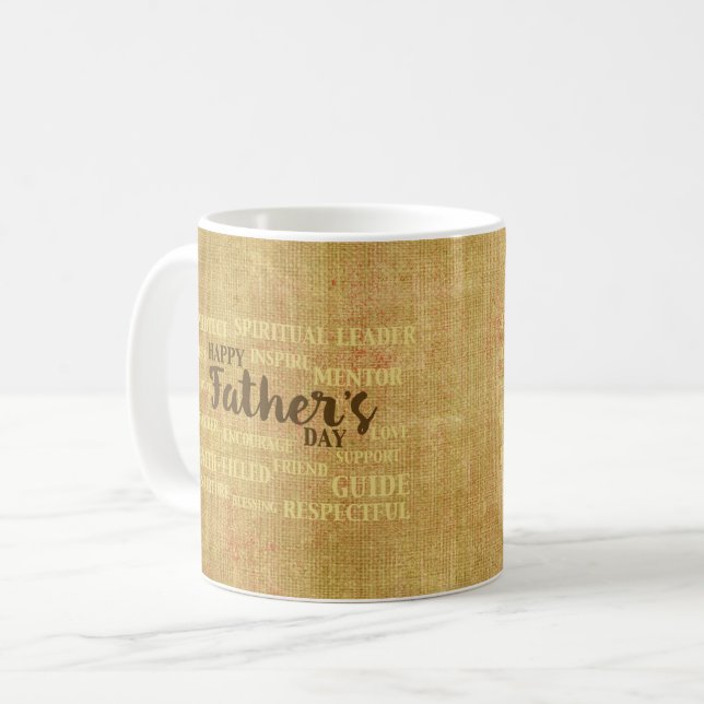 Mug Fête des pères religieux, Qualités du père (Devant gauche)