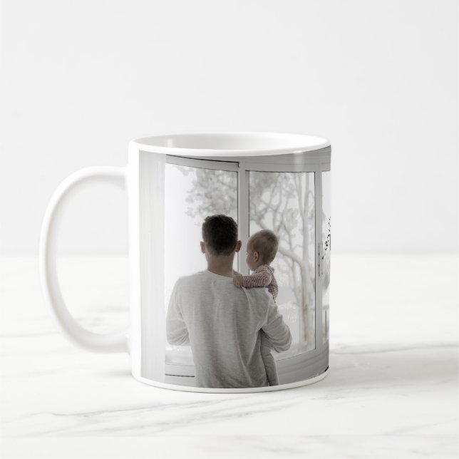 Mug fête des pères son père papa ajouter un texte phot (Gauche)