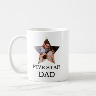 Mug Fête des pères unique moderne 5 étoiles Papa 1 pho