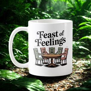 Mug Fête des Sentiments   Chaos à table humour de vaca