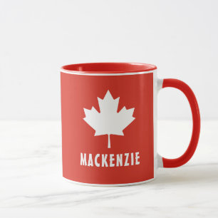 Mug Fête du Canada Rouge Blanc Canadien Drapeau Maple 