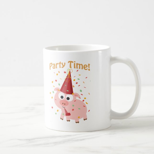 Mug Fête heure confetti Pig (Droite)