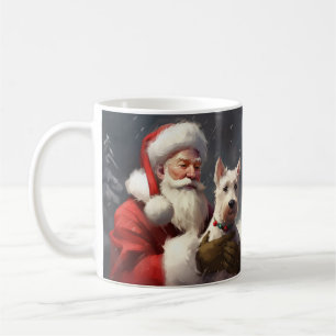Mug Fête Noël Festive du Père Noël Terrier du Père Noë