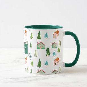 Mug Fête saison vacances ville verte Nom