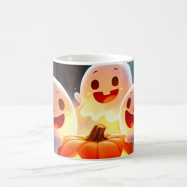 Mug Feu Citrouille éffrayant Ghost (Centre)