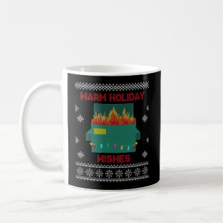 Mug Feu de Dumpster Chaleureux voeux Noël laid F