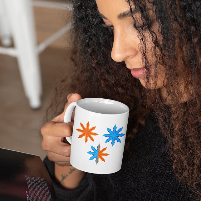 Mug Feu et Glace Étoiles à Huit Pointes (Créateur téléchargé)