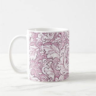 Mug Feuillage baroque orné rose