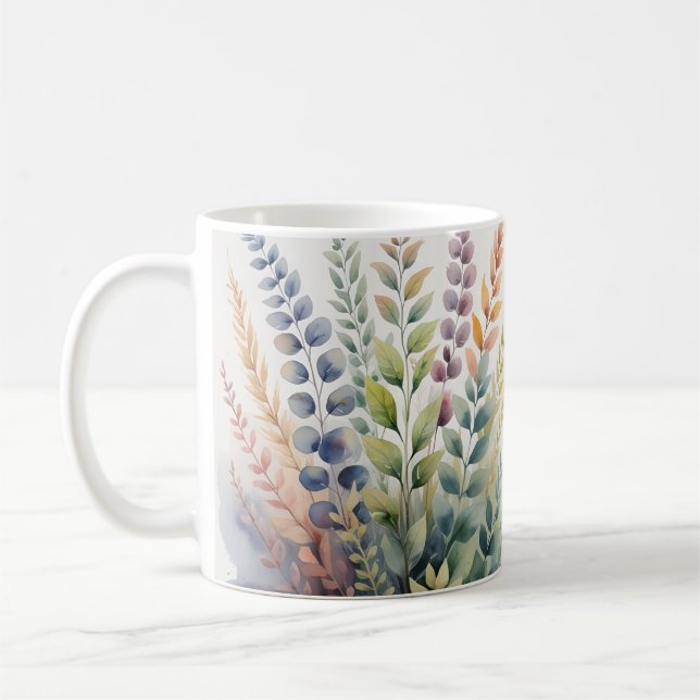 Mug Feuillage botanique Feuille Soft Pastel (Gauche)