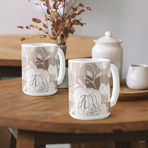 Mug Feuillage d'automne Fleurs d'automne et Citrouille