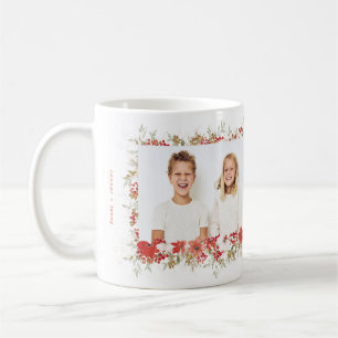 Mug feuillage de noël abondance élégante vacances phot