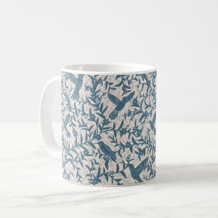 Mug Feuillage des colibris bleu blanc