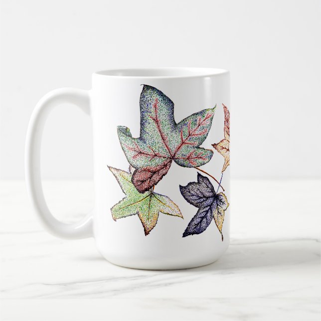 Mug Feuille d'arbre de gomme en automne (Gauche)