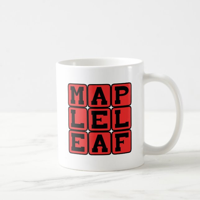 Mug Feuille d'érable, Drapeau canadien (Droite)