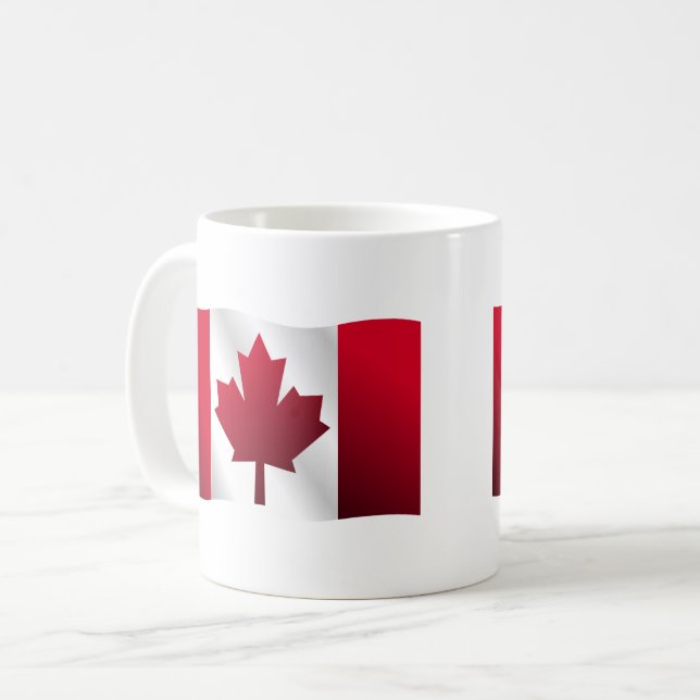 Mug Feuille d'érable du drapeau du Canada (Devant gauche)