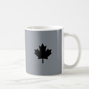 Mug Feuille d'érable noire canadienne gris