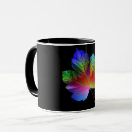 Mug Feuille d'érable sur Arrière - plan noir