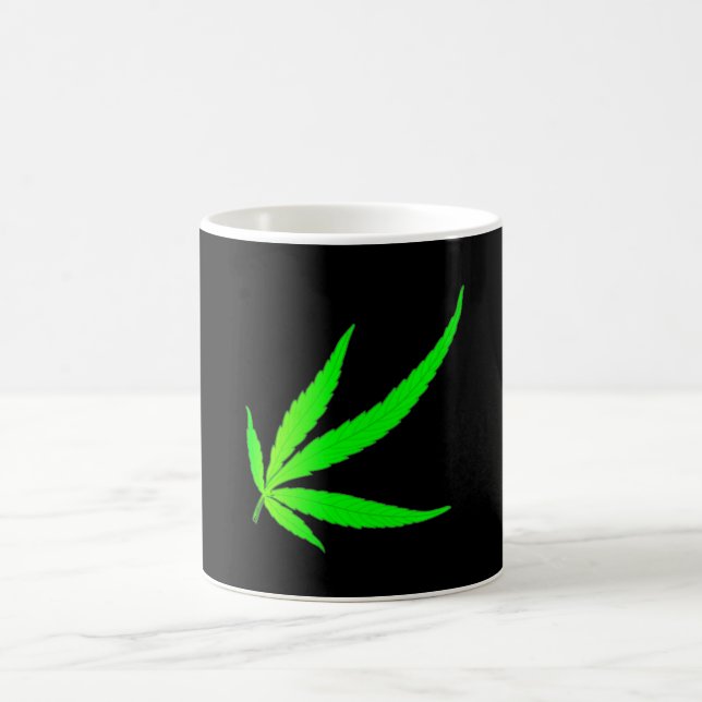 Mug Feuille d'herbe Abstraite (Centre)
