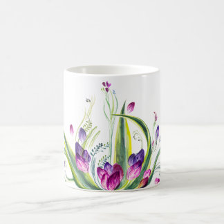 Mug Feuille et fleurs tropicaux pour l'heure du thé