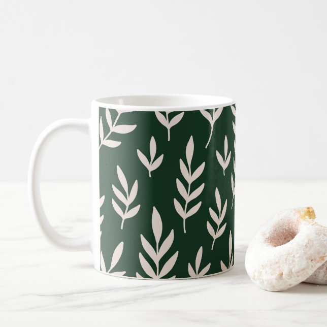 Mug Feuilles blancs (Avec donut)