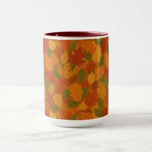 Mug Feuilles classiques d'automne à motif 