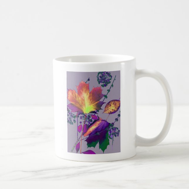Mug Feuilles d'automne à Lilac (Droite)