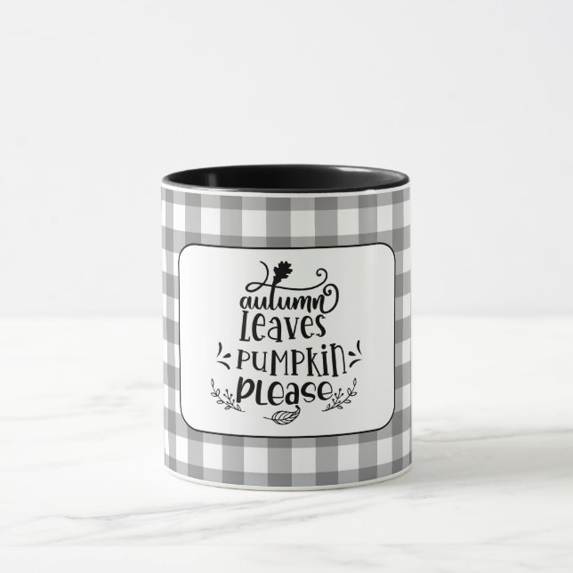 Mug Feuilles d'automne citrouille s'il vous plaît (Centre)