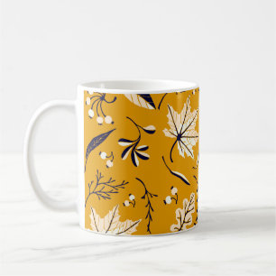 Mug Feuilles d'automne dans le style dessin animé moti