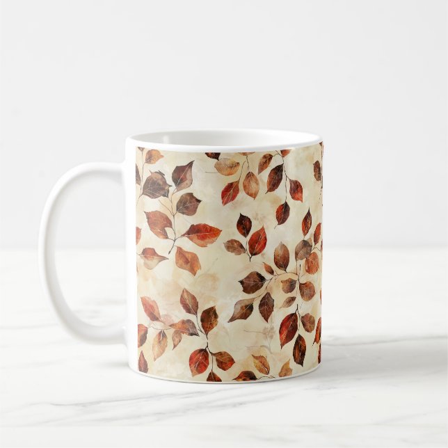Mug Feuilles d'automne esthétiques d'automne (Gauche)