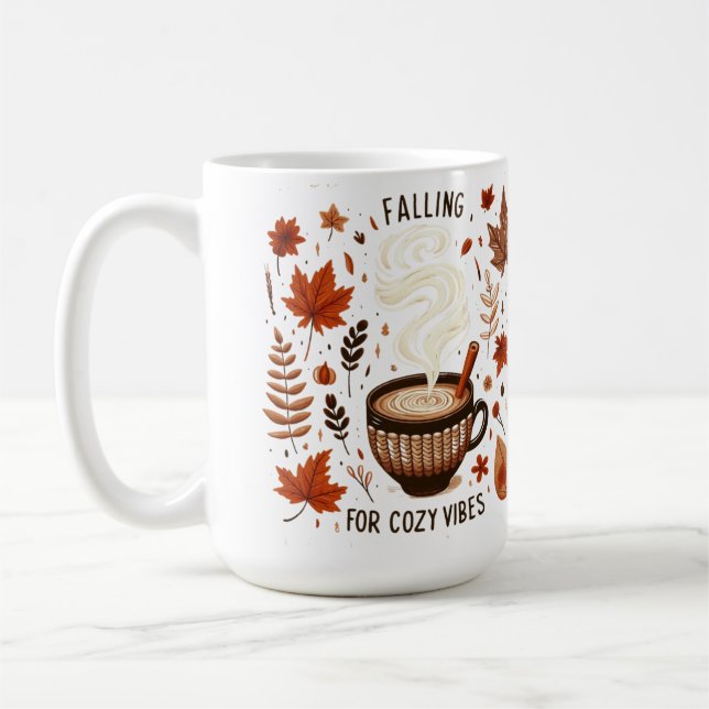 Mug Feuilles d'automne et Vibes d'épices Citrouilles (Gauche)