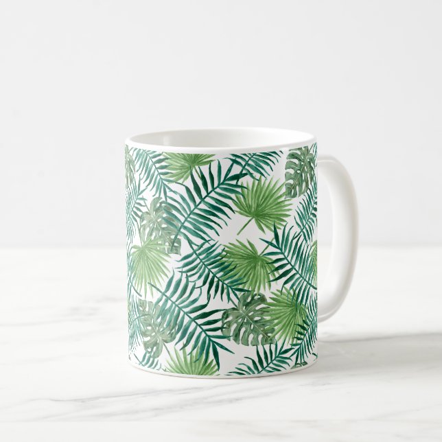 Mug Feuilles de la jungle tropicale (Devant droit)