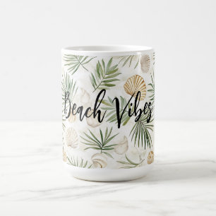Mug Feuilles de palmier vert de Shells Beach