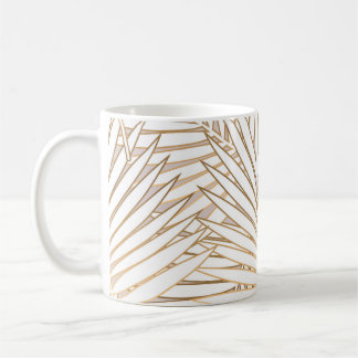 Mug Feuilles de palmiers dorés : art déco.
