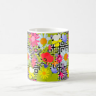 Mug Feuilles De Palmiers Et Fleurs