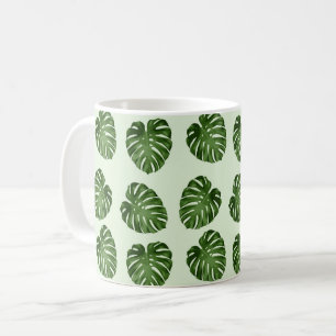 Mug Feuilles de palmiers, Feuilles verts, Motif tropic